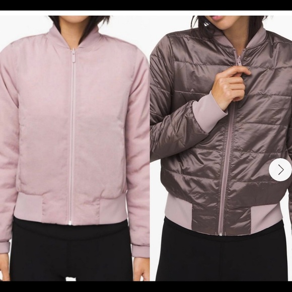 lululemon athletica Jackets & Blazers - Lululemon NonStop Bomber Reversible size8 - Dusty Pink